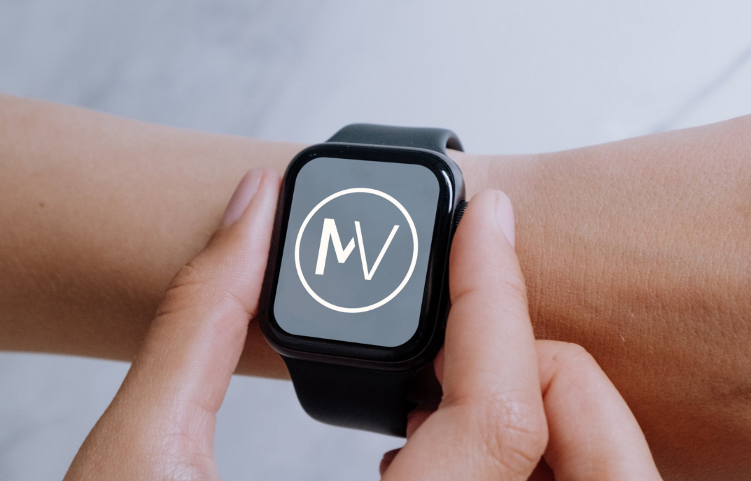 NLP Audio-App für entspannte Weiterentwicklung, Smartwatch mit Mindvisory App Symbol